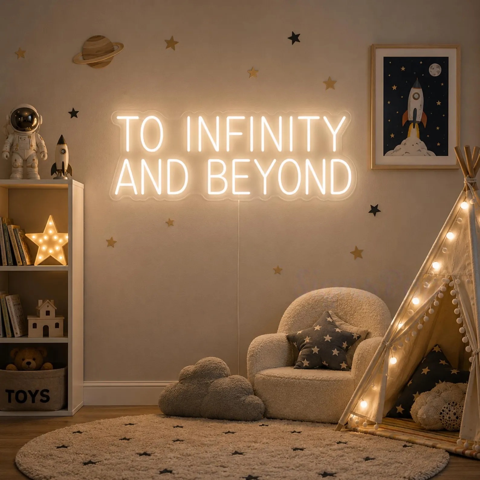 Lighting Decor And Beyond - To Infinity And Beyond Neon Sign,