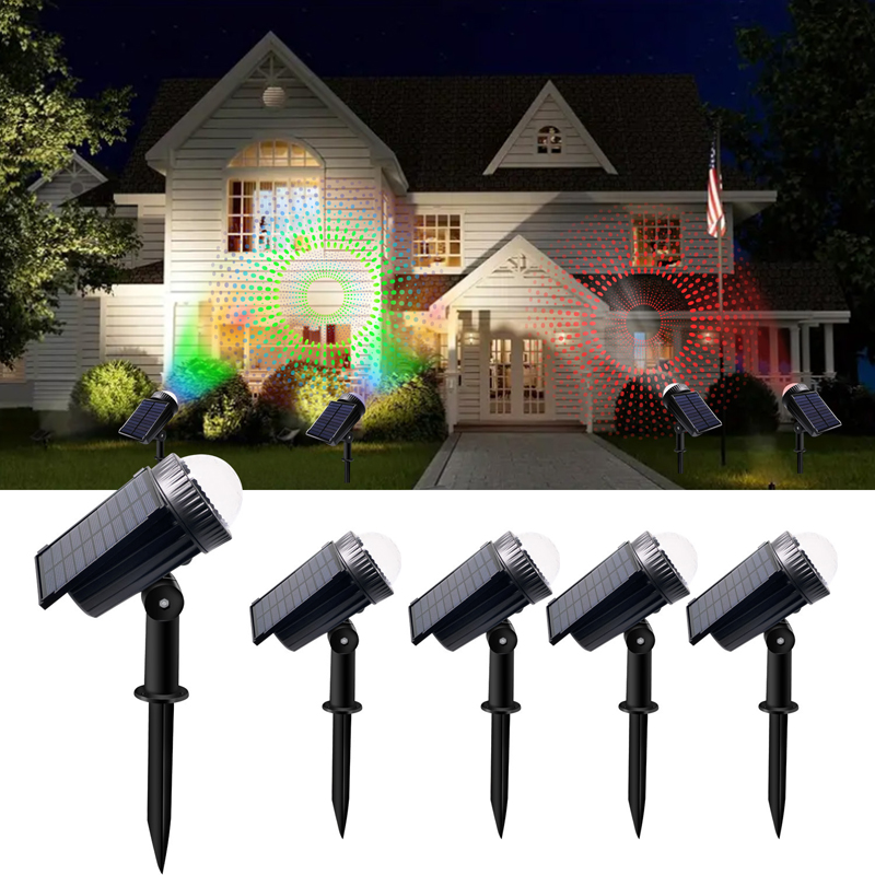 Wall Decor Lighting Tree - Outdoor Solar LED Water Drop Projection
