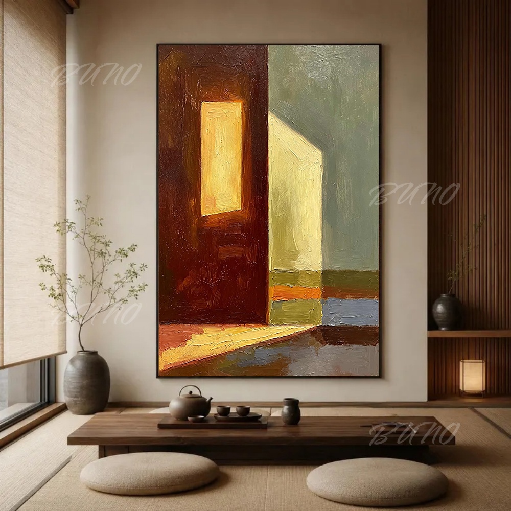 Lighting Interior Decor - 100% Hand Painted Original Abstract Oil