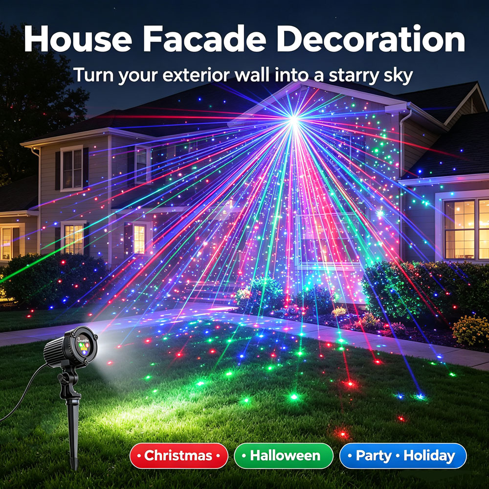 Christmas New Year RGB Laser P - огляд і ціна Wall Decor Lighting Tree