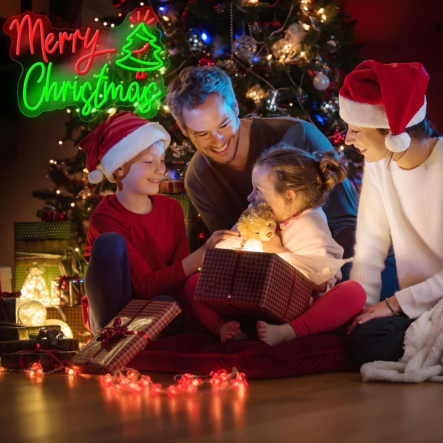 LED Neon Sign Merry Christmas  - огляд і ціна Wall Decor Lighting Tree