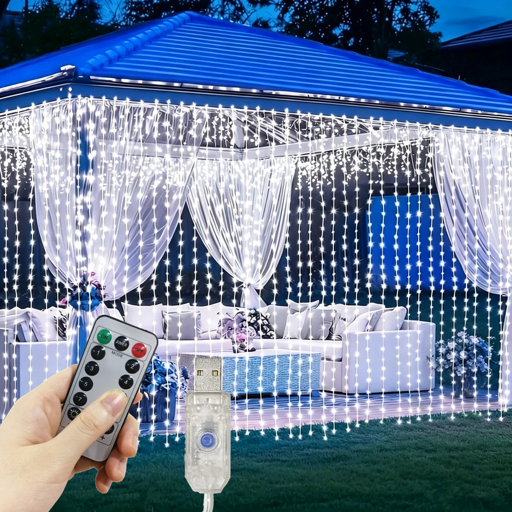3/4/6m Fairy Lamp with 8 Mode  - огляд і ціна Fairy Light Curtain