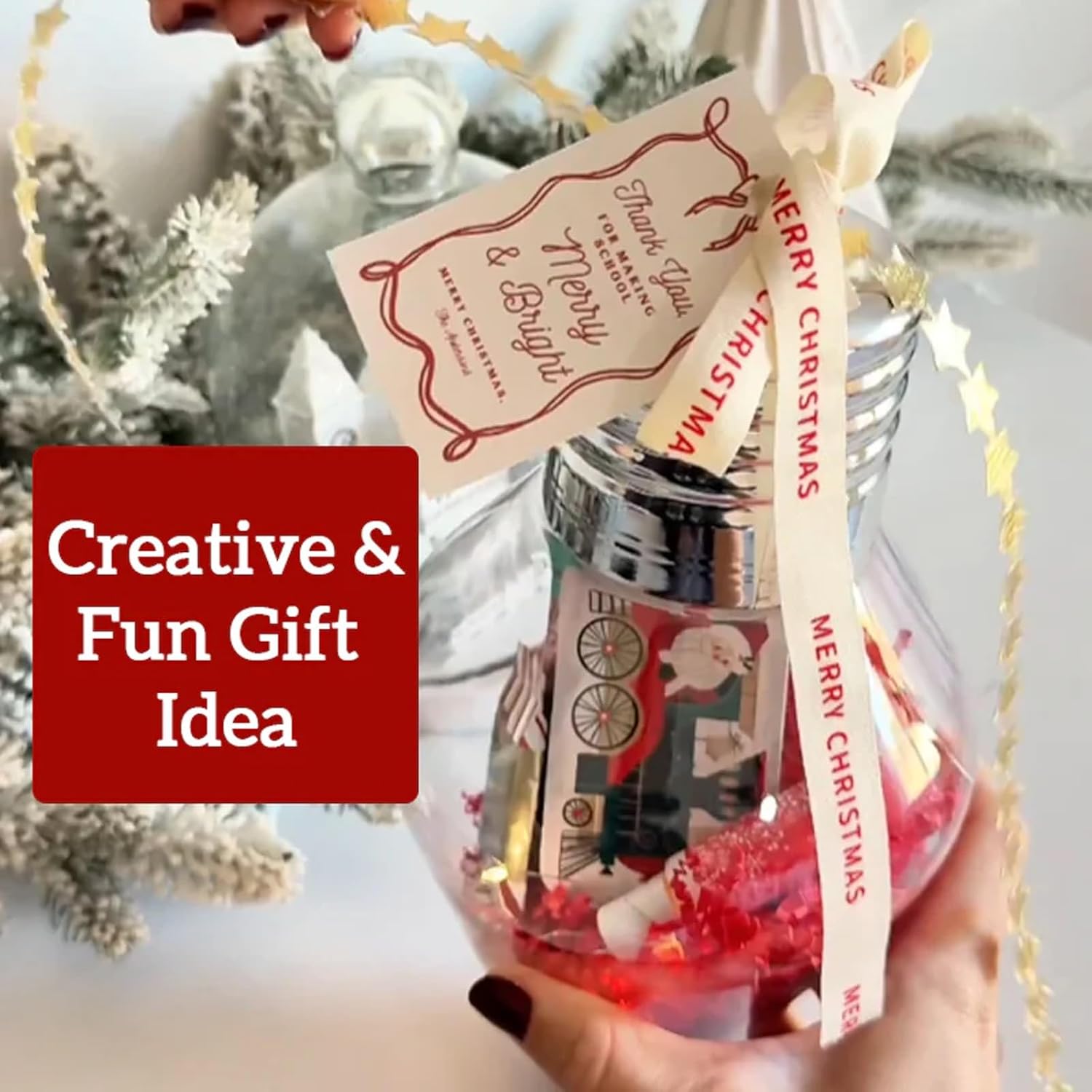Christmas Bulb Gift Jar Christ - огляд і ціна Pendant Lighting Christmas Decor