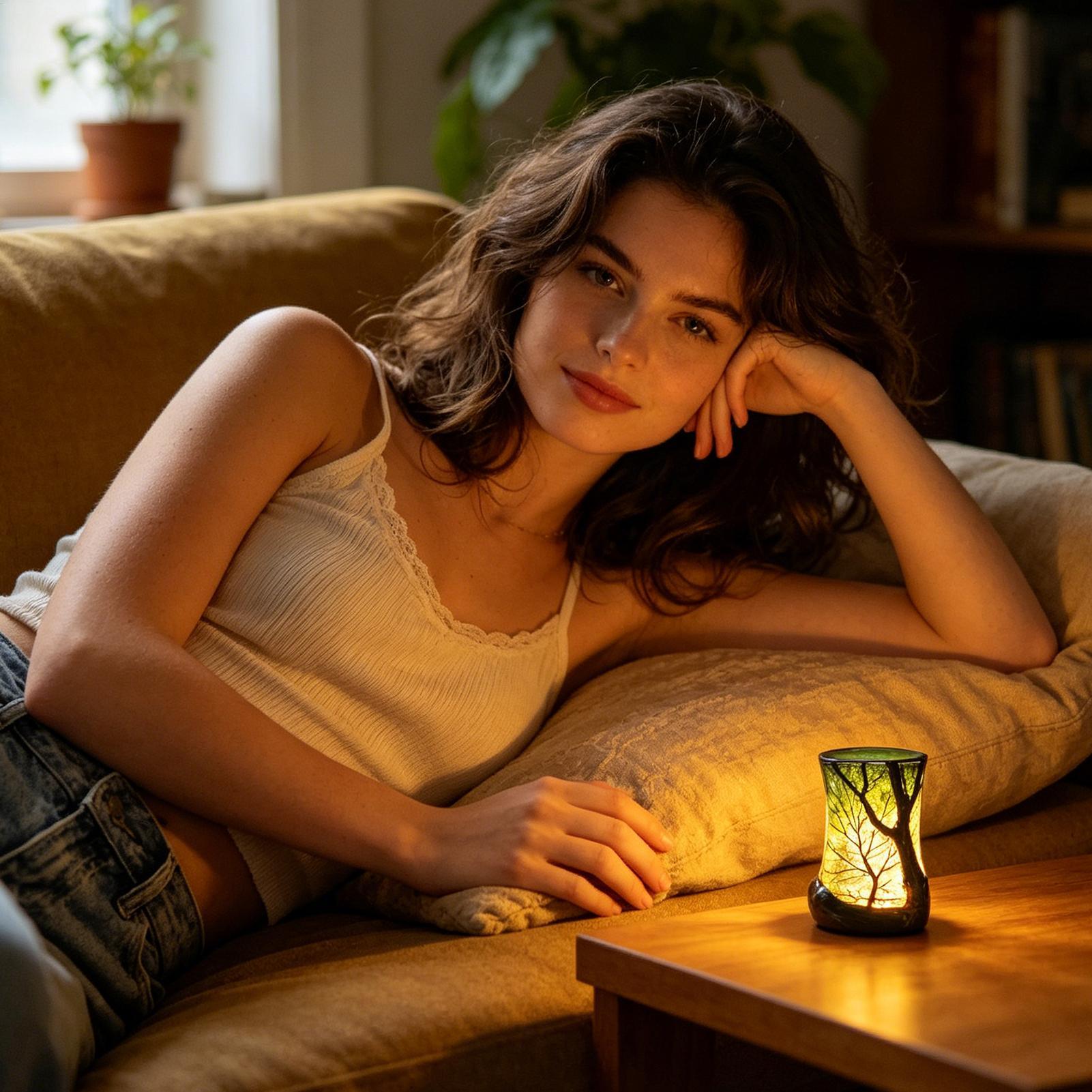Bedside Table Lamp Forest Nigh - огляд і ціна Lighting Decor Home