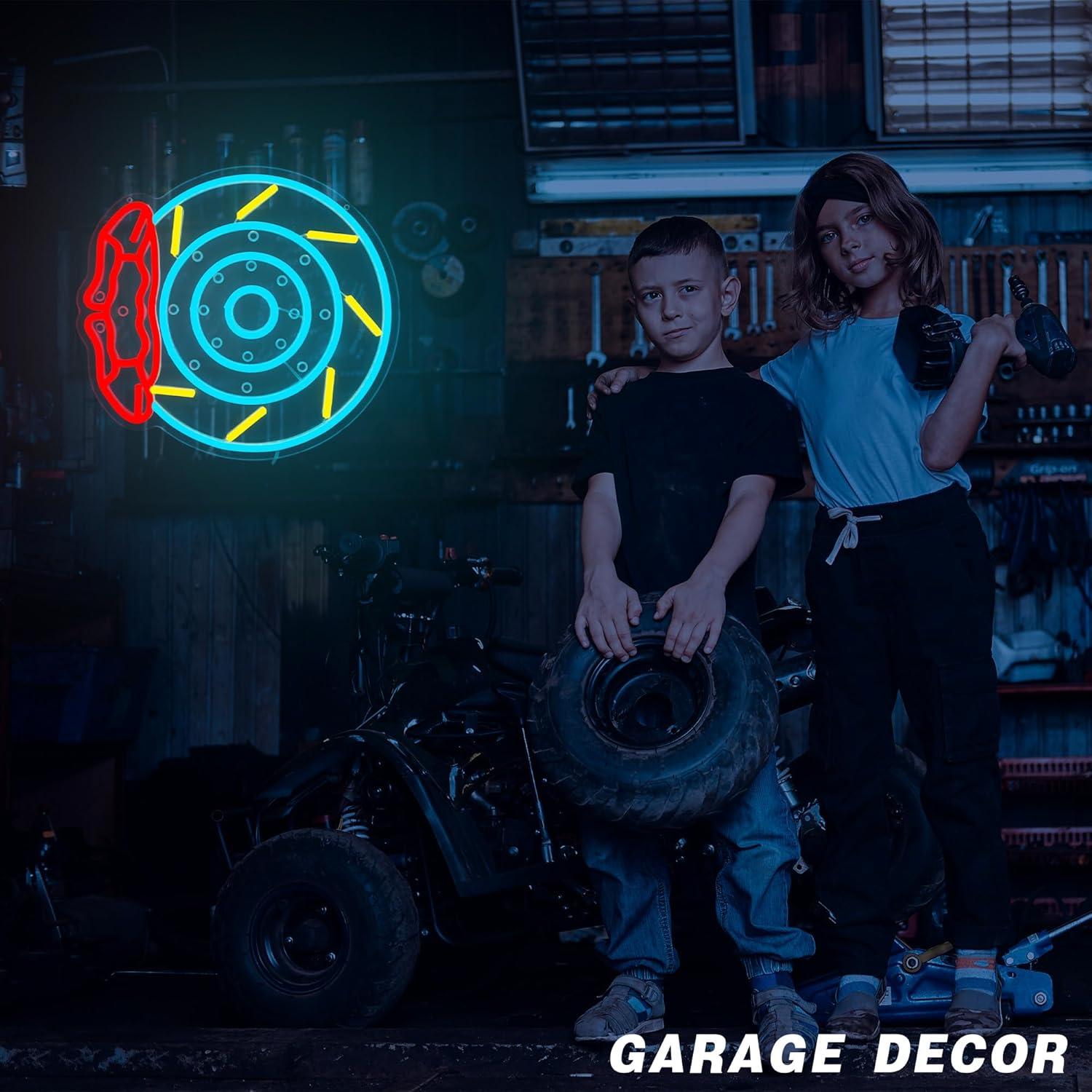 Brake Pads Neon Sign LED Garag - огляд і ціна Decor Lighting Fans