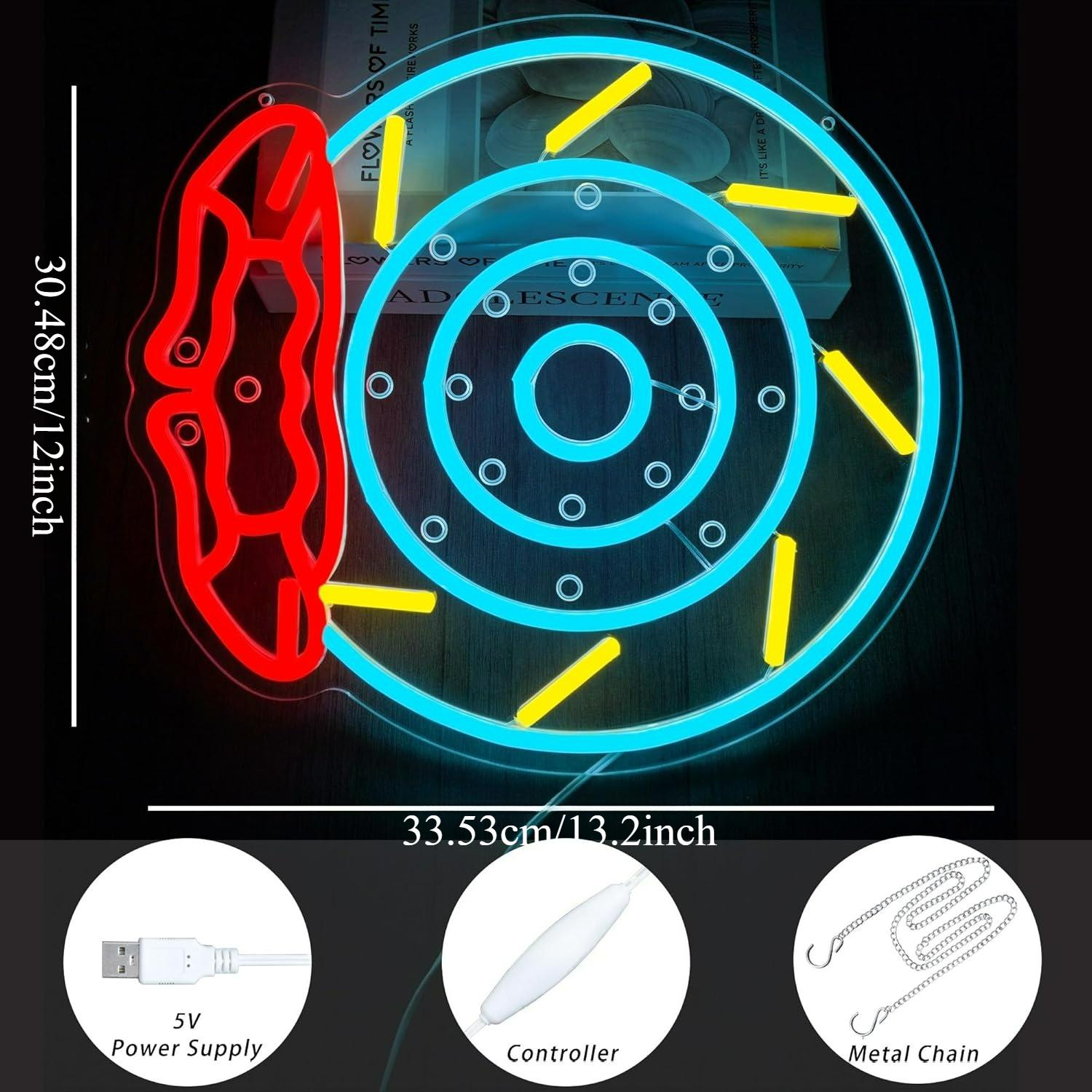 Brake Pads Neon Sign LED Garag - огляд і ціна Decor Lighting Fans