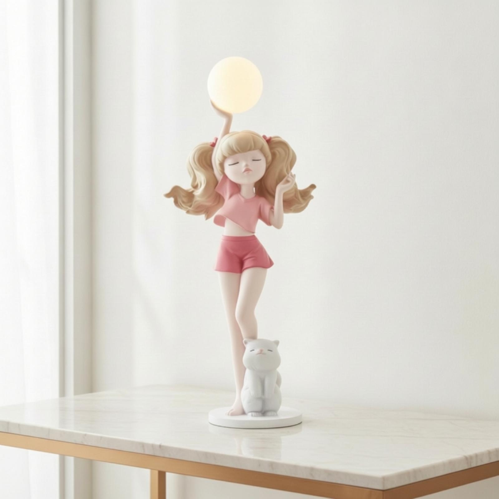 Elegant Girl Figurine Lamp wit - огляд і ціна Ambient Lighting Decor For Room