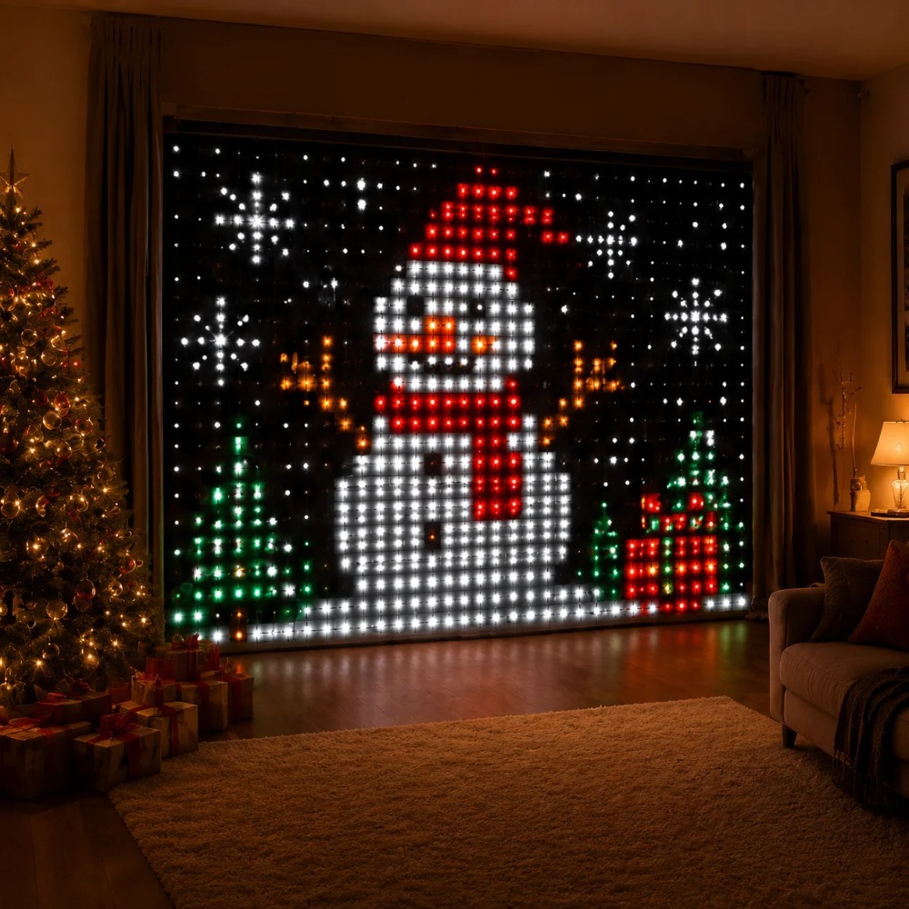 LED Pixel Curtain Lights Bluet - огляд і ціна Lighting Decor Home