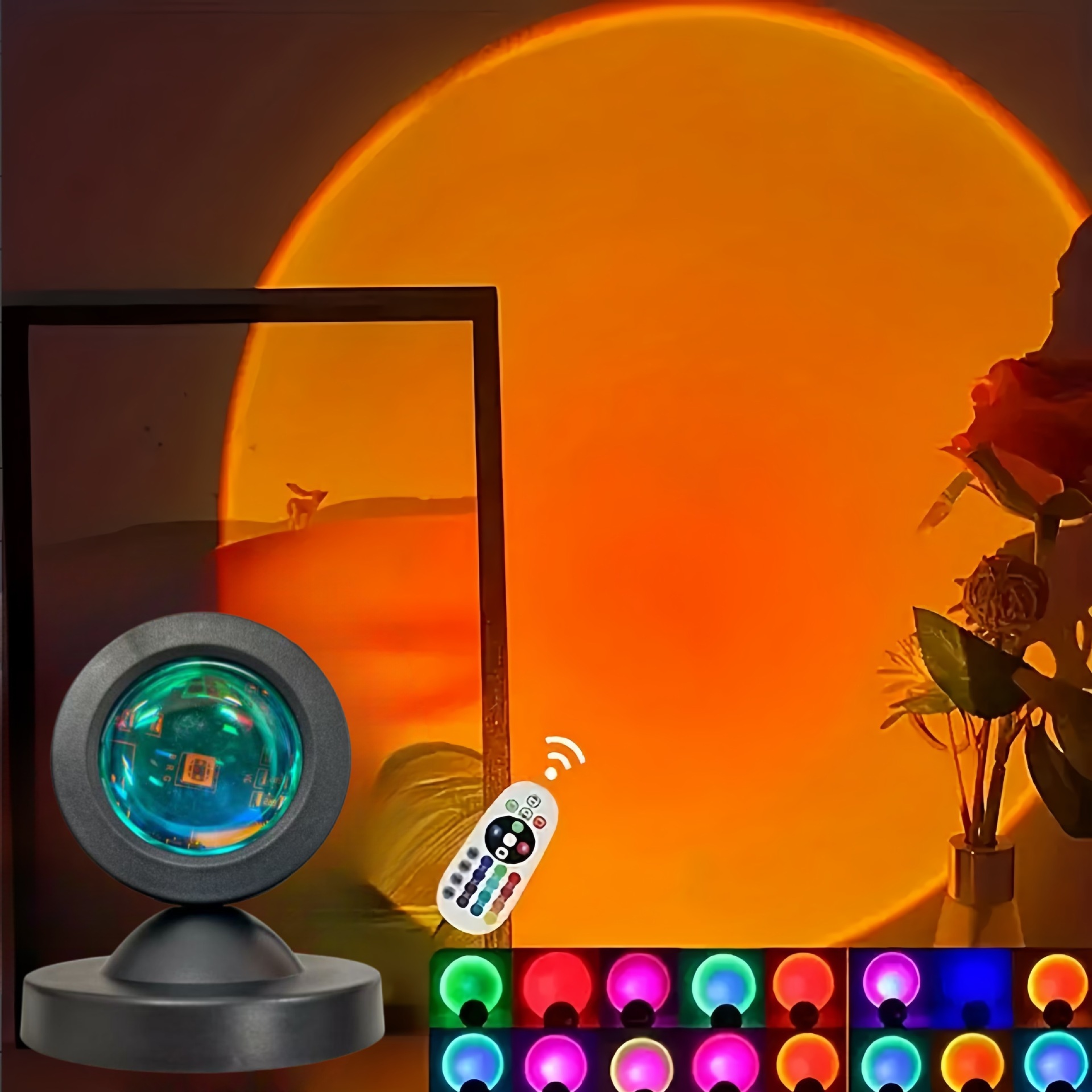 1pc Vibrant Sunset Projection  - огляд і ціна Sunset Lamp Projection