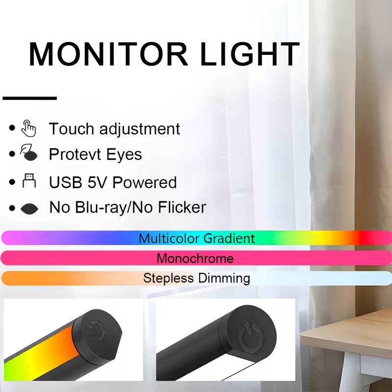 5V USB LED Screen Hanging Ligh - огляд і ціна Touch Dimmer Lamp