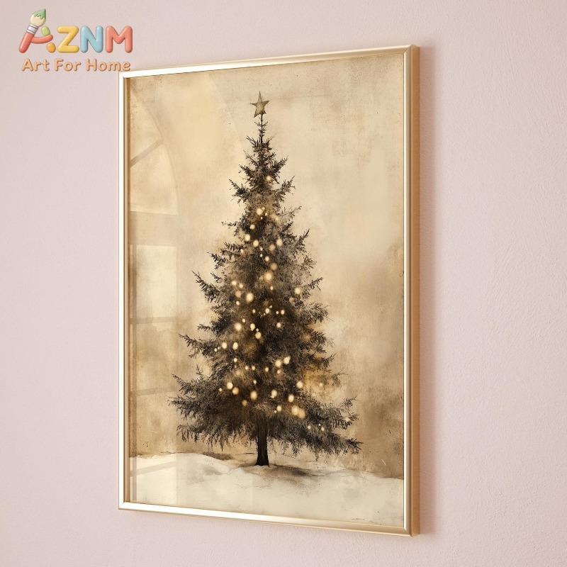 Aged Vintage Christmas Tree St - огляд і ціна Wall Decor Lighting Tree