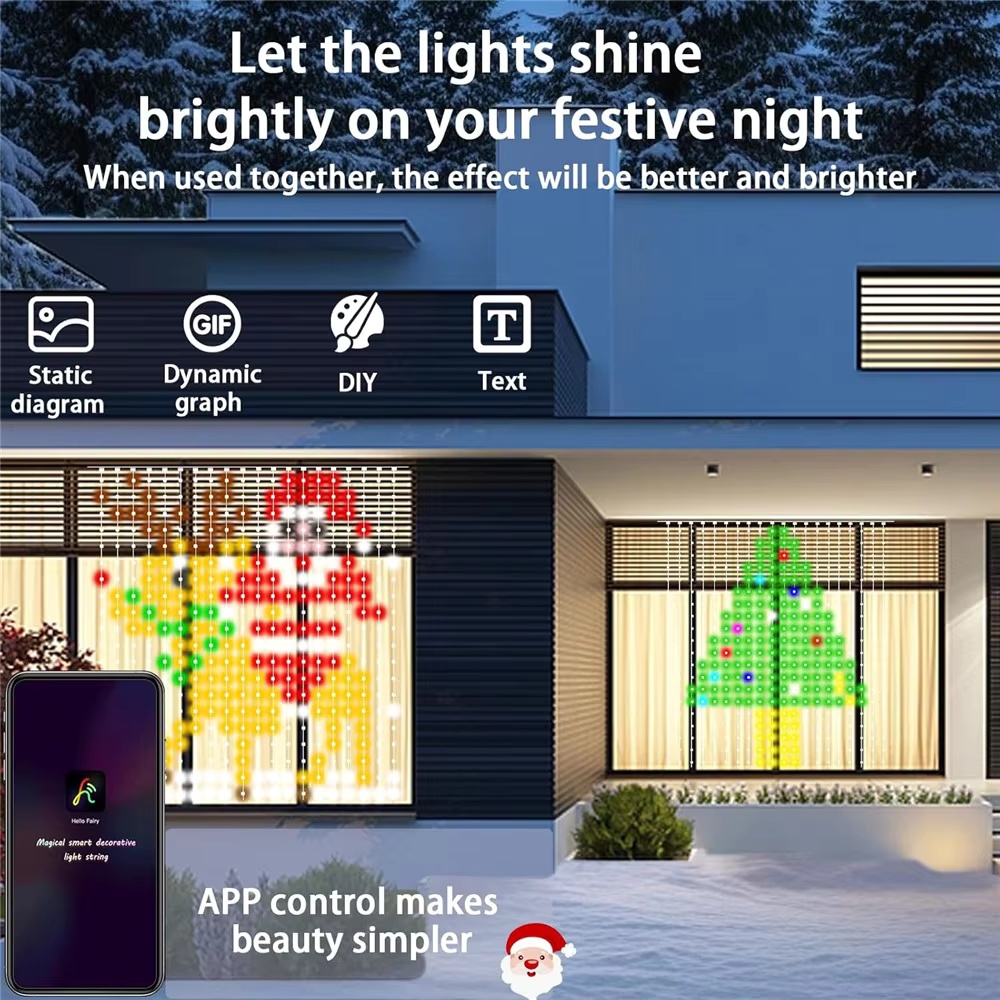 400LED Smart Curtain Lights Bl - огляд і ціна Fairy Light Curtain