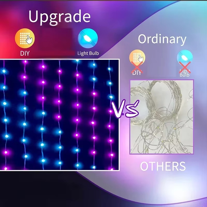 400LED Smart Curtain Lights Bl - огляд і ціна Fairy Light Curtain