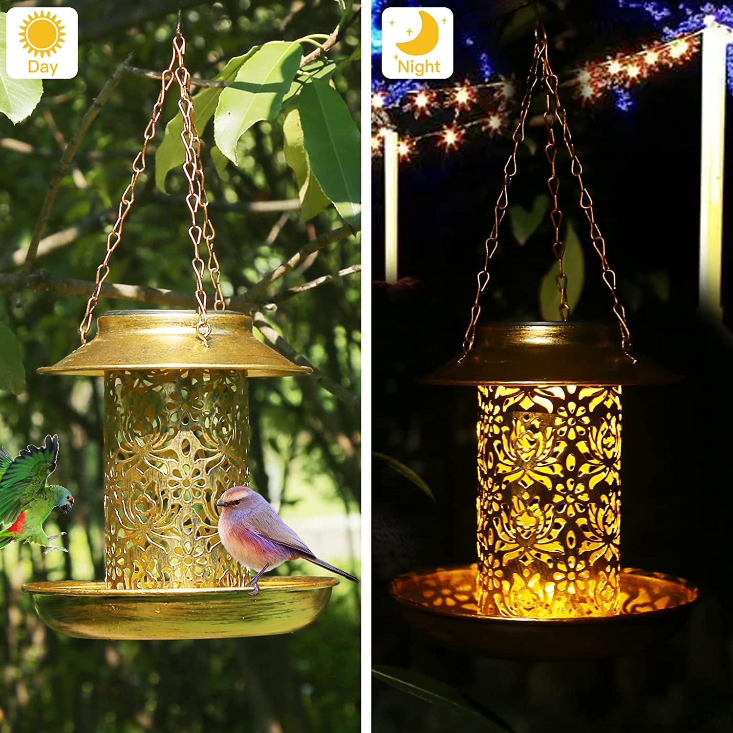 Solar Bird Feeder Metal Outdoo - огляд і ціна Outdoor Lighting Decor Ideas