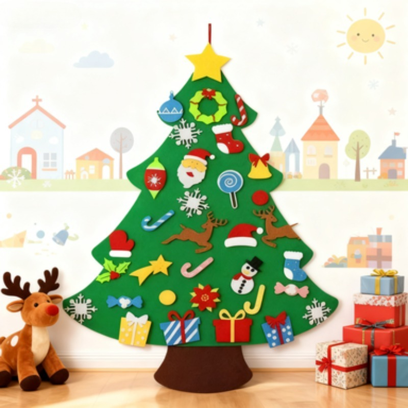 Kids DIY Montessori Wall Felt  - огляд і ціна Wall Decor Lighting Tree
