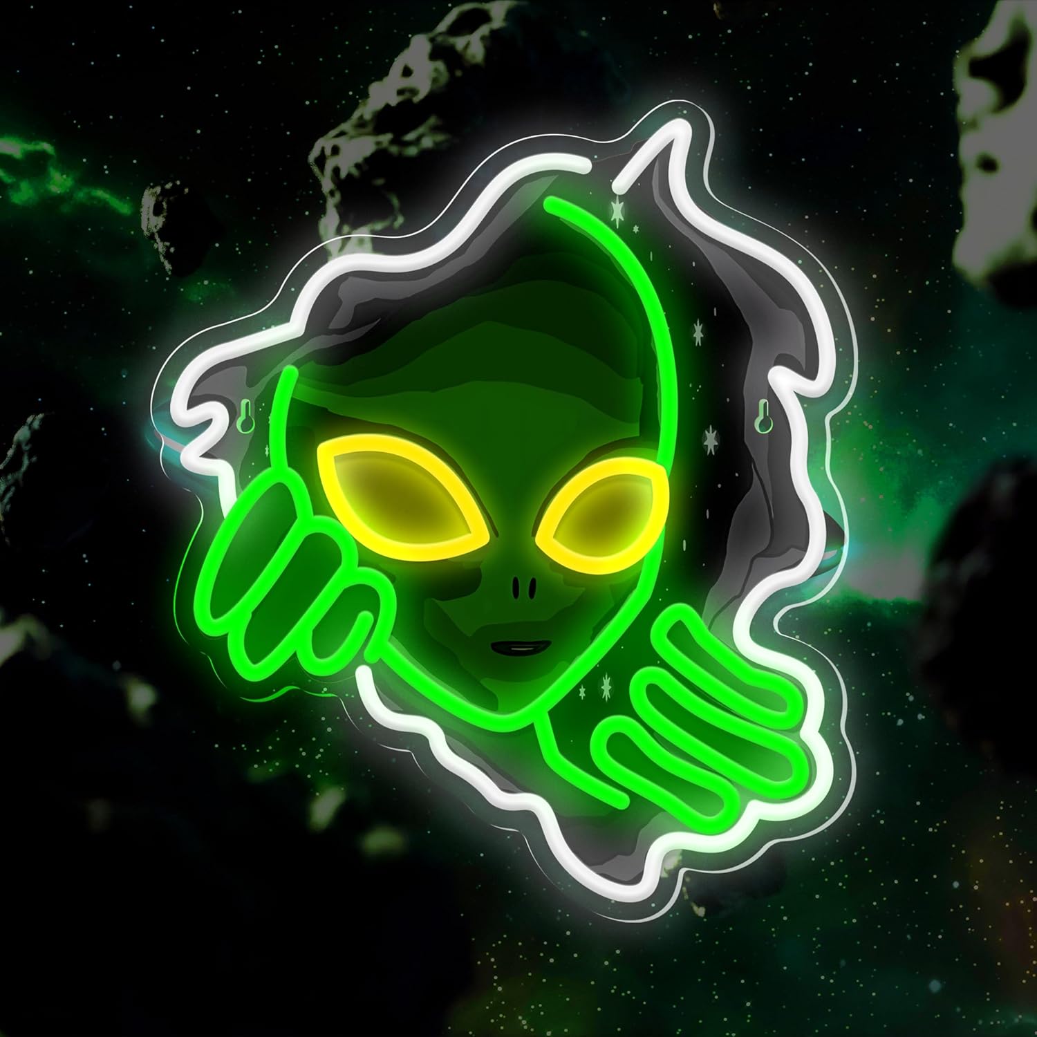 Alien Face Neon Sign Green Glo - огляд і ціна Outdoor Lighting Decor Ideas