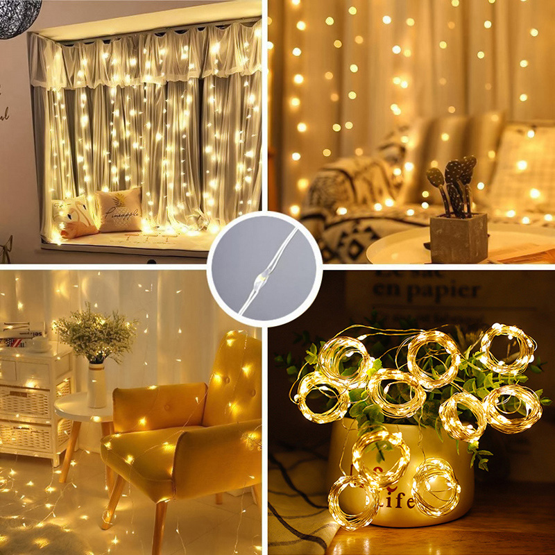 USB LED Curtain String Light C - огляд і ціна Fairy Light Curtain