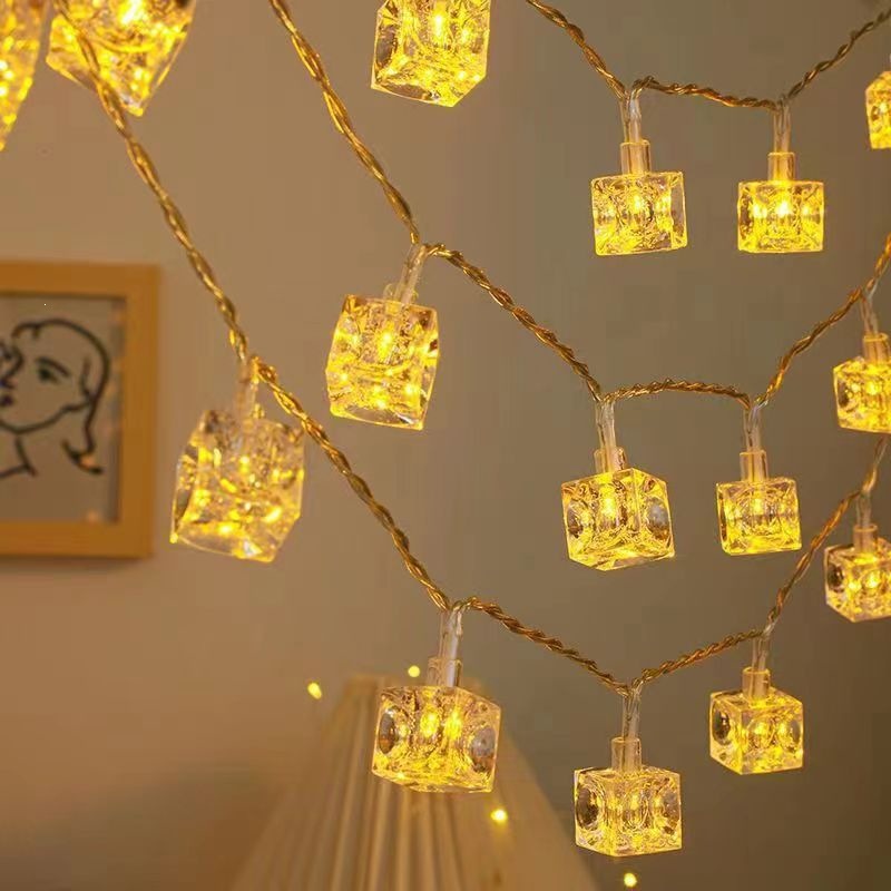 Multicolour Warm Ice Cube Stri - огляд і ціна Fairy Light Curtain