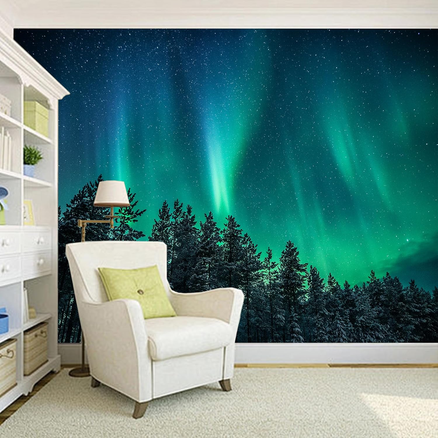 Large Northern Lights Tapestry - огляд і ціна Wall Decor Lighting Tree