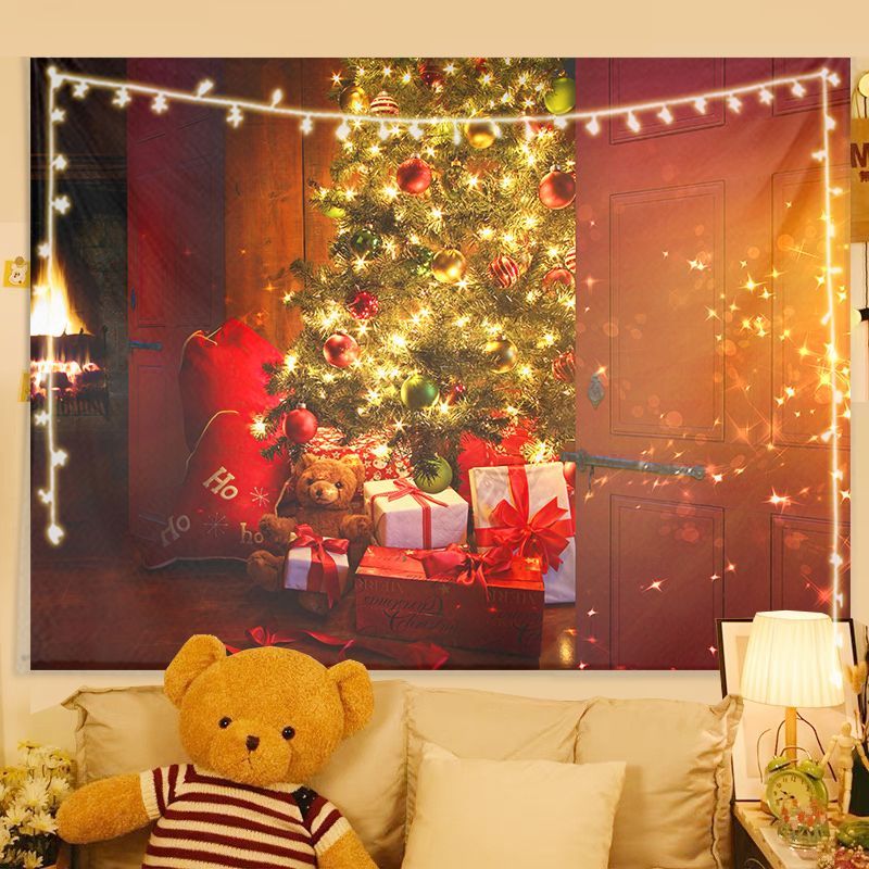 VIKAMA Wall Tapestry Christmas - огляд і ціна Wall Decor Lighting Tree
