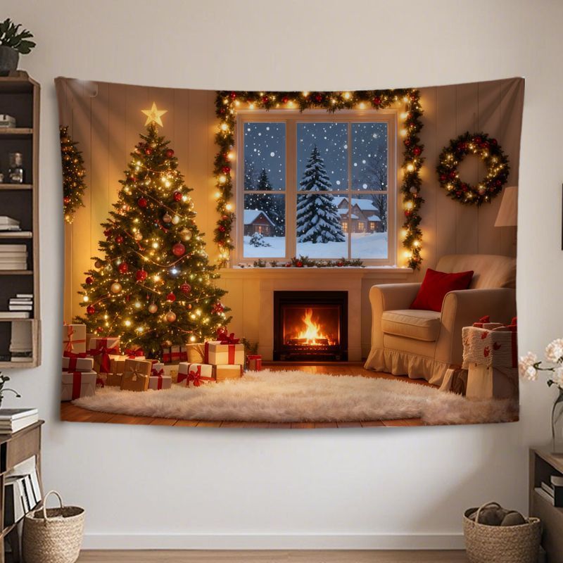VIKAMA Wall Tapestry Christmas - огляд і ціна Wall Decor Lighting Tree