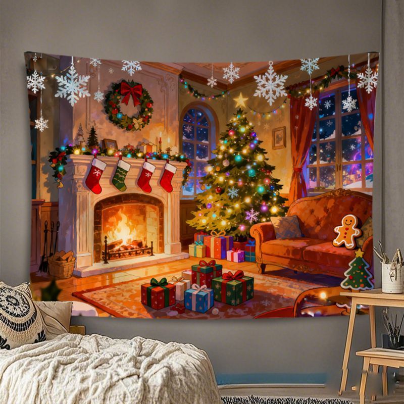 VIKAMA Wall Tapestry Christmas - огляд і ціна Wall Decor Lighting Tree