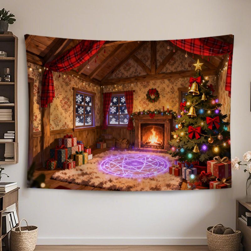 VIKAMA Wall Tapestry Christmas - огляд і ціна Wall Decor Lighting Tree