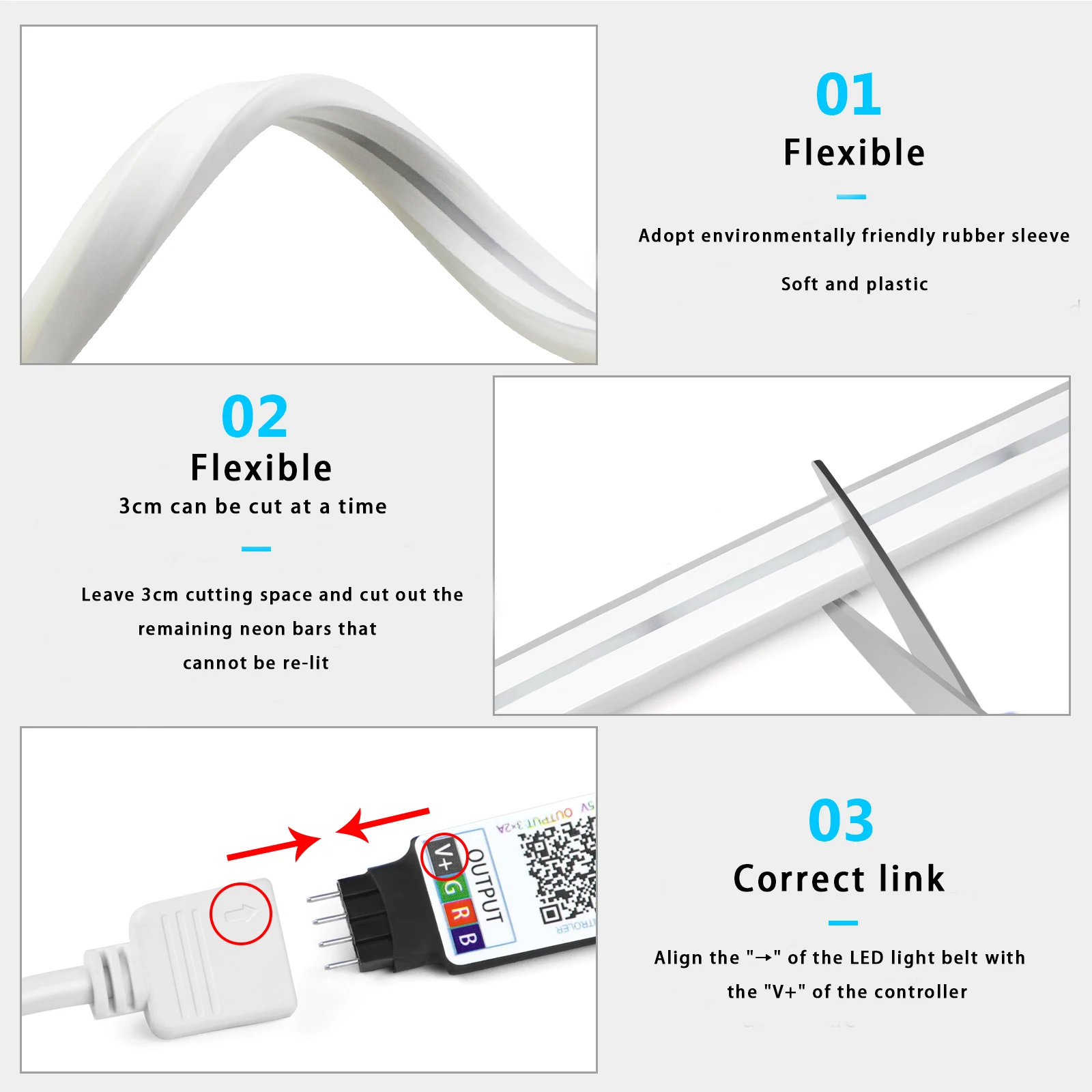 1-5m RGB LED Neon Strip Light  - огляд і ціна Lighting Decor Home